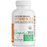 Bronson Vitamine D3, bouteille ouverte pour accéder facilement à la supplémentation.