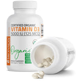 Bronson Vitamine D3, dosage 125 mcg par comprimé dans une forme biologique.