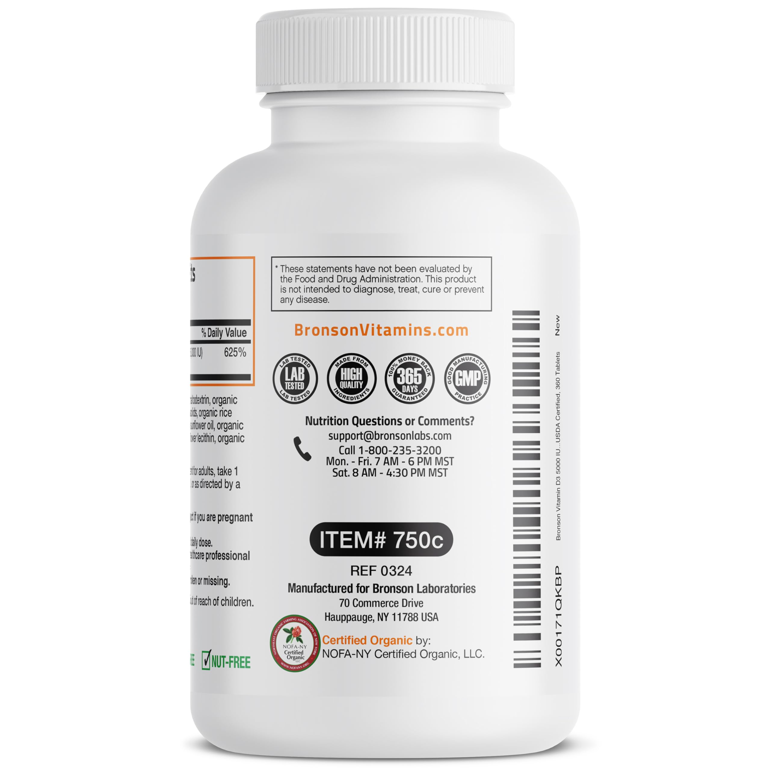 Bronson Vitamine D3, usage quotidien pour soutenir le système immunitaire potentiel.