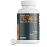 Bronson Vitamine K2 MK7 100mcg – tablettes pour le soutien potentiel des os.