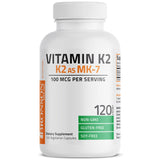 Emballage principal Bronson K2 MK-7 non-OGM sans gluten ni soja.