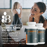 Bronson Vitamine K2 MK7 – etiquette nutritionnelle claire et informative.