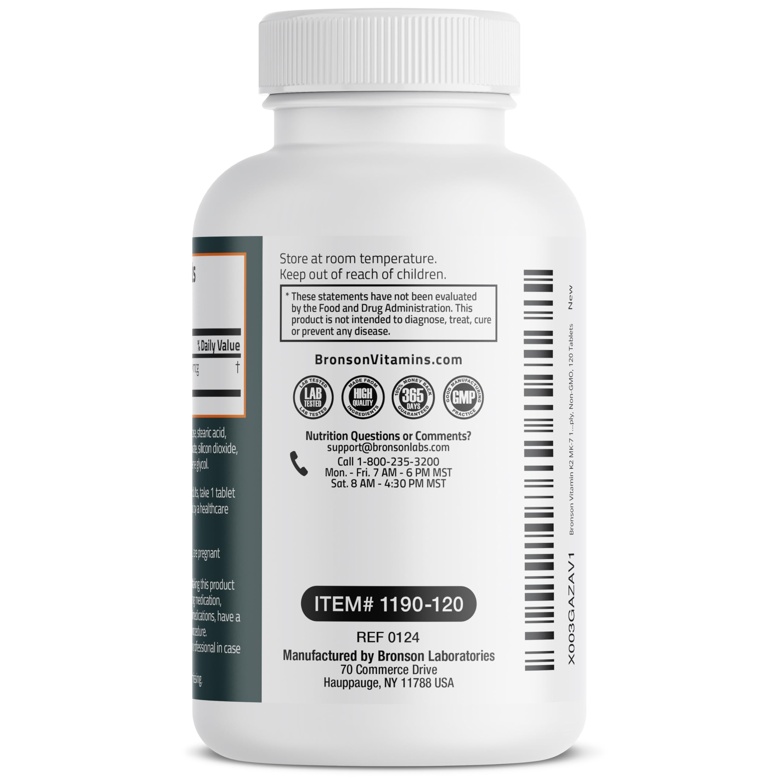 Bronson Vitamine K2 MK7 – laboratoire certifié à New York.