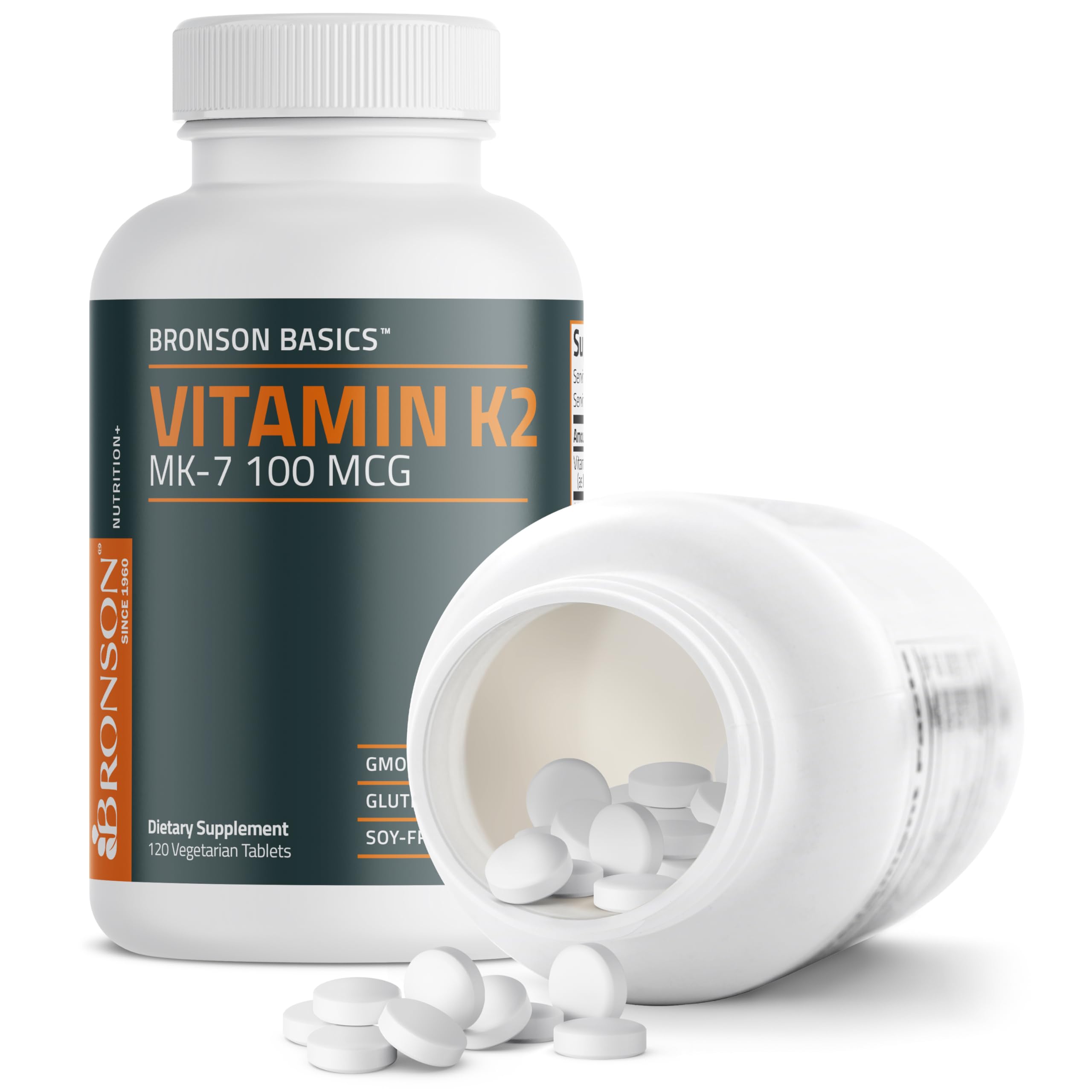 Bronson Vitamine K2 MK7 – présentation pilulier facilitant le dosage.