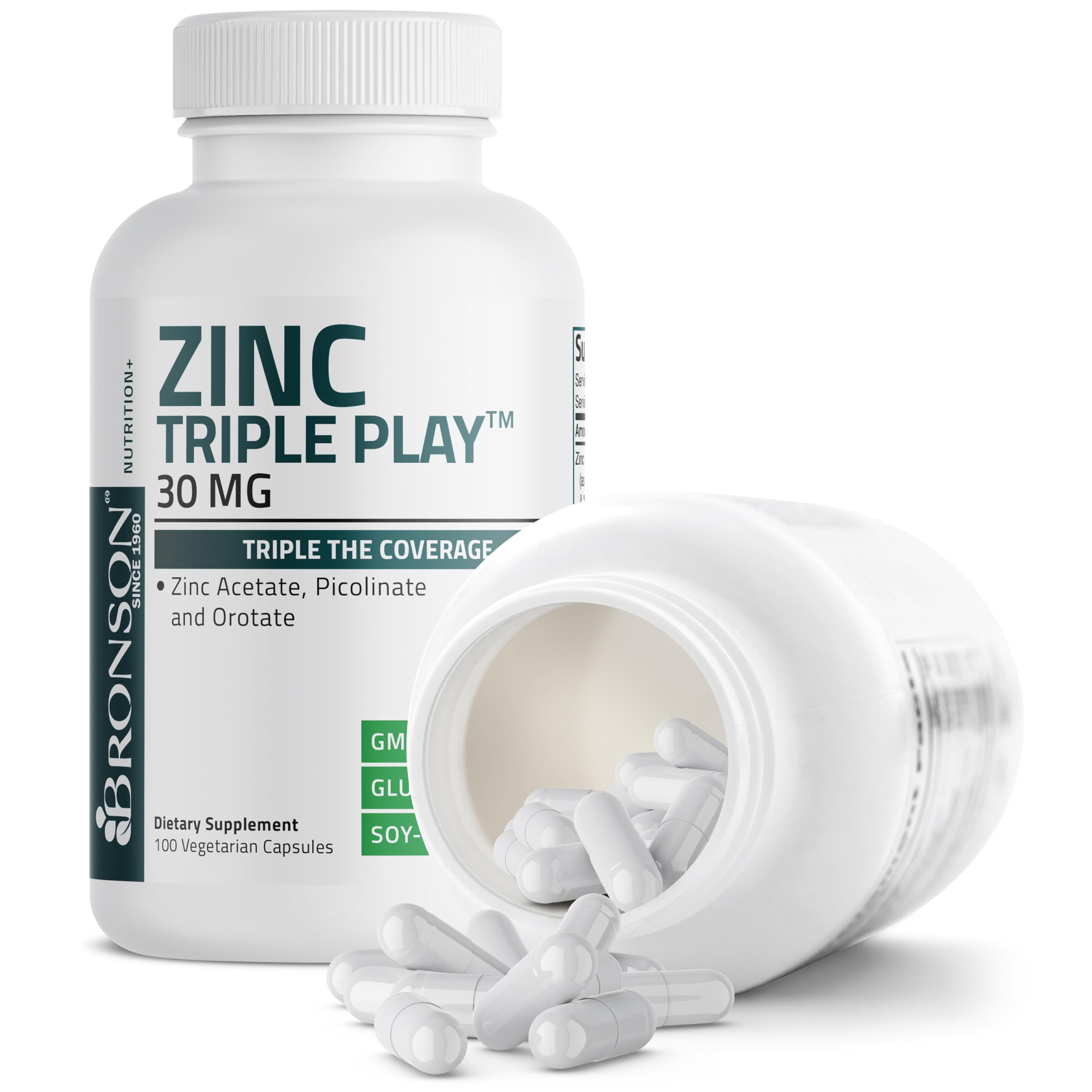 Bronson Zinc Triple Play – emballage sans gluten et sans soja