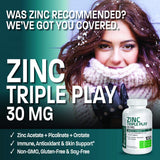 Bronson Zinc Triple Play – capsules végétariennes faciles à avaler