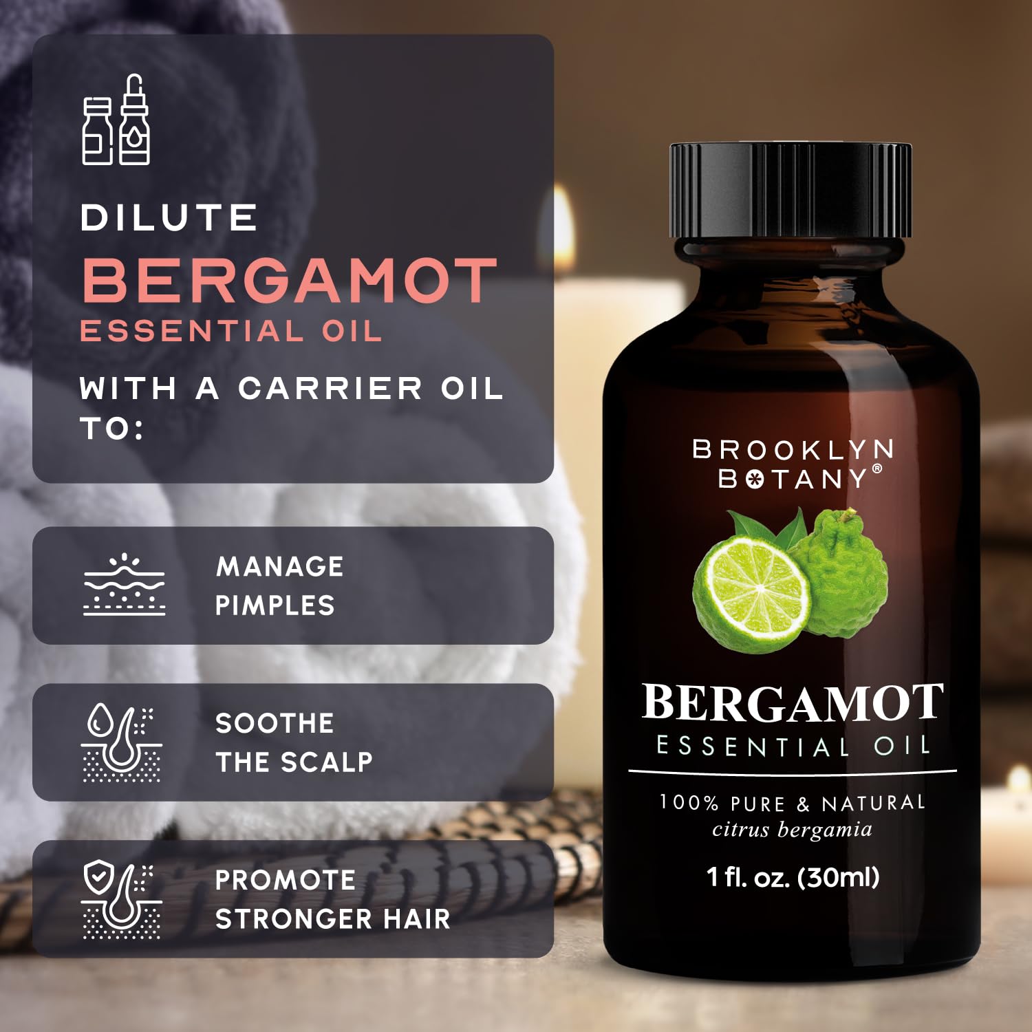 Brooklyn Botany Bergamote parfume l'espace et apaise les sens