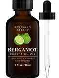 Brooklyn Botany Bergamote huile essentielle en bouteille ambrée protégeant la pureté