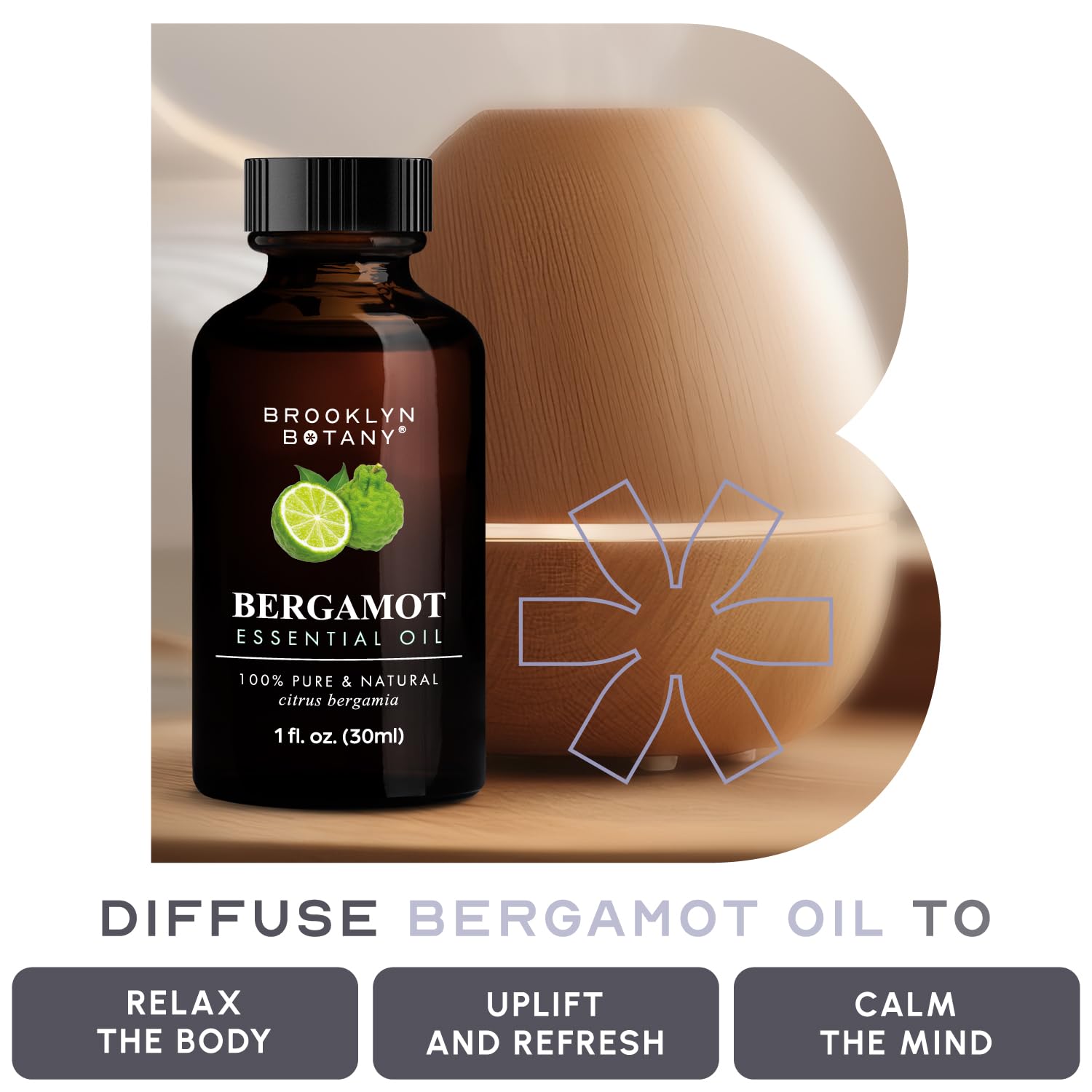 Brooklyn Botany Bergamote premium à diluer avec une huile porteuse