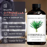 Brooklyn Botany Citronnelle – compatible avec les diffuseurs pour aromathérapie