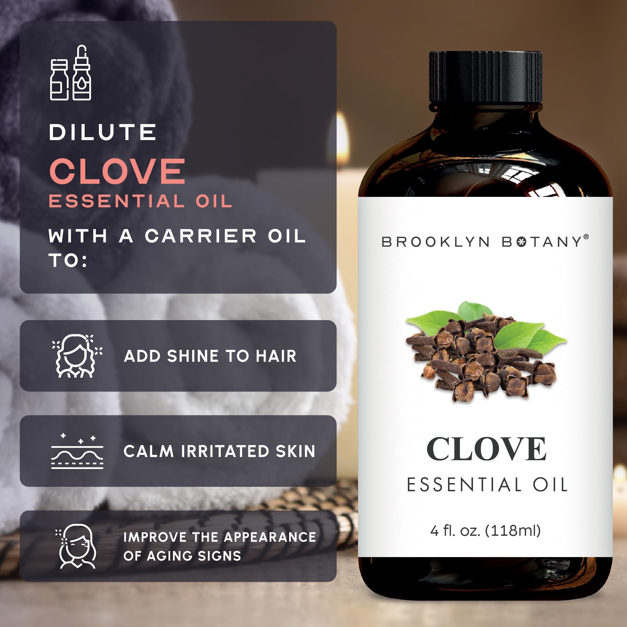 Parfum épicé et chaleureux avec Brooklyn Botany clou de girofle pour ambiance cosy.
