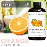 Brooklyn Botany huile orange premium pour peau diluée dans une routine spa.