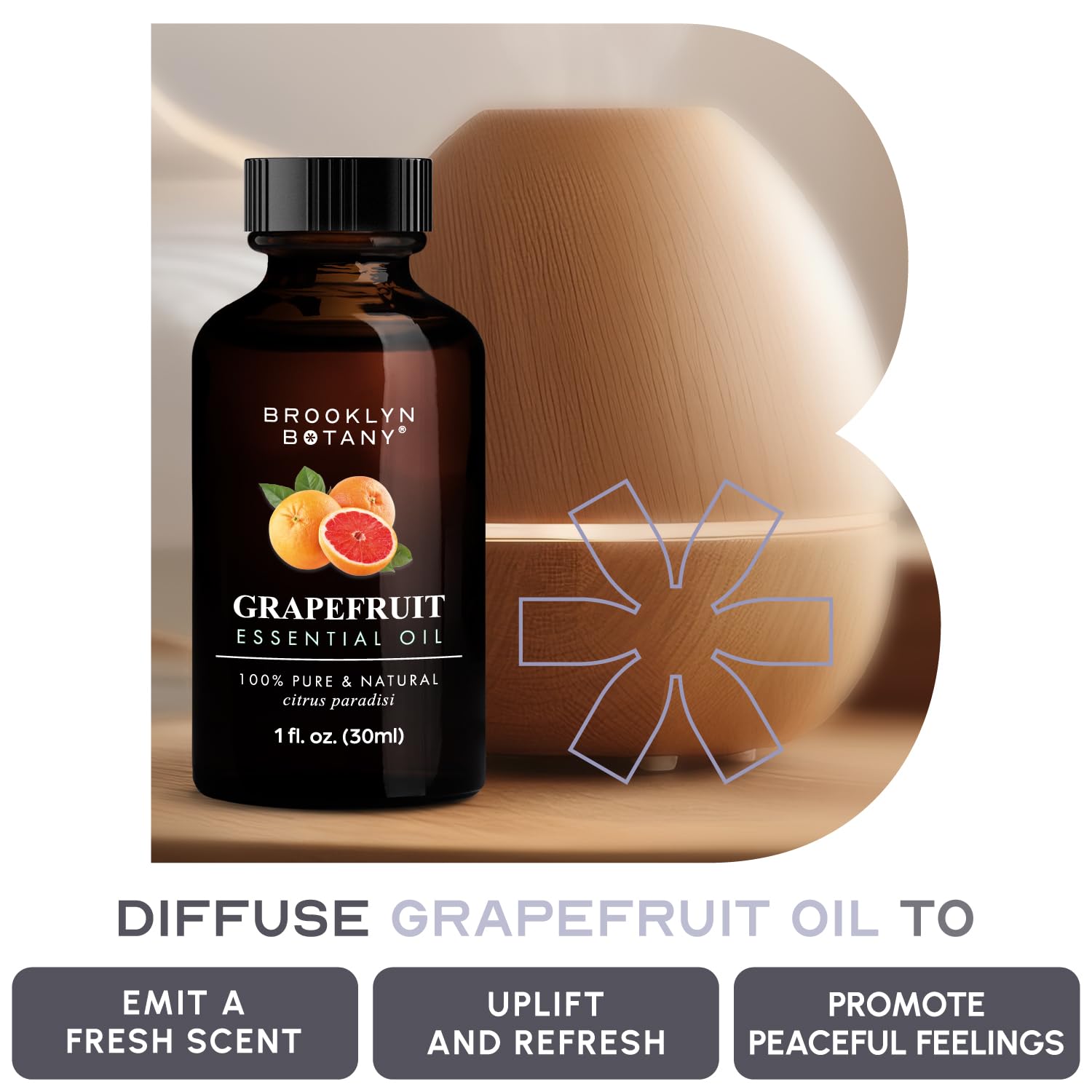 Brooklyn Botany Huile Pamplemousse — se dilue facilement pour les soins.