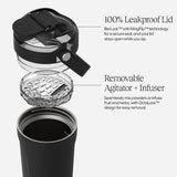 BrüMate MultiShaker Lilas Crépuscule avec verrou BevLock fermé pour une sécurité anti-fuite