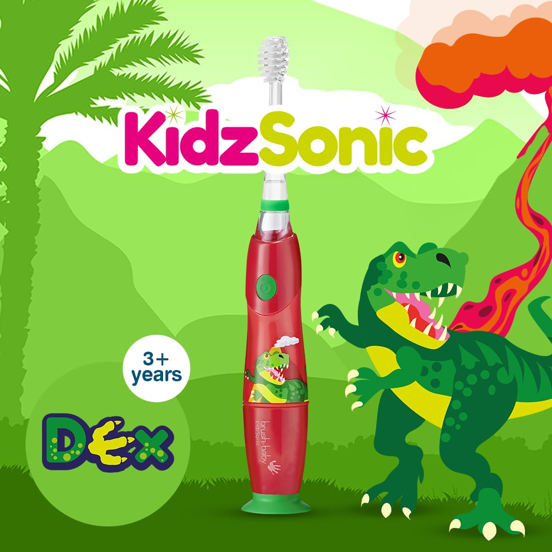 Brush-Baby KidzSonic tête douce ronde pour un nettoyage en douceur.