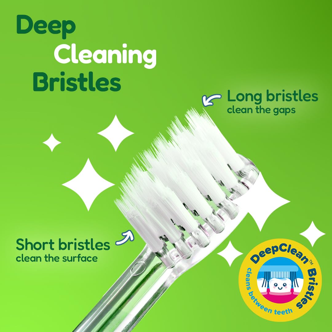 Brush-Baby KidzSonic tête ferme ronde pour un nettoyage ciblé.