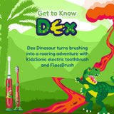 Brush-Baby KidzSonic motif dinosaure, engagement quotidien accru.