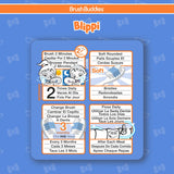 Conçue pour enfants 2-4 ans, design Blippi, soutien à l’habitude de brossage.