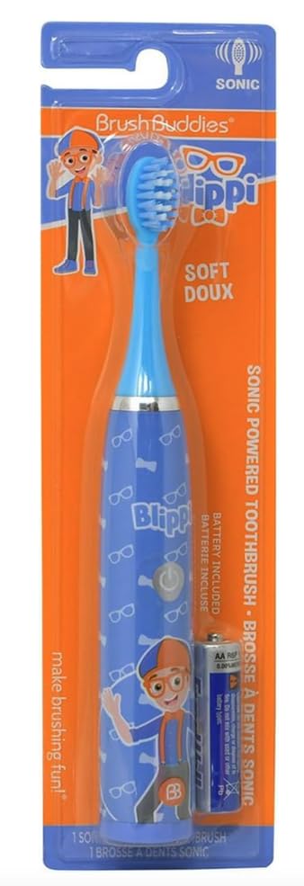 Brush Buddies Blippi – pile AAA incluse, énergie fiable pour les sessions quotidiennes.