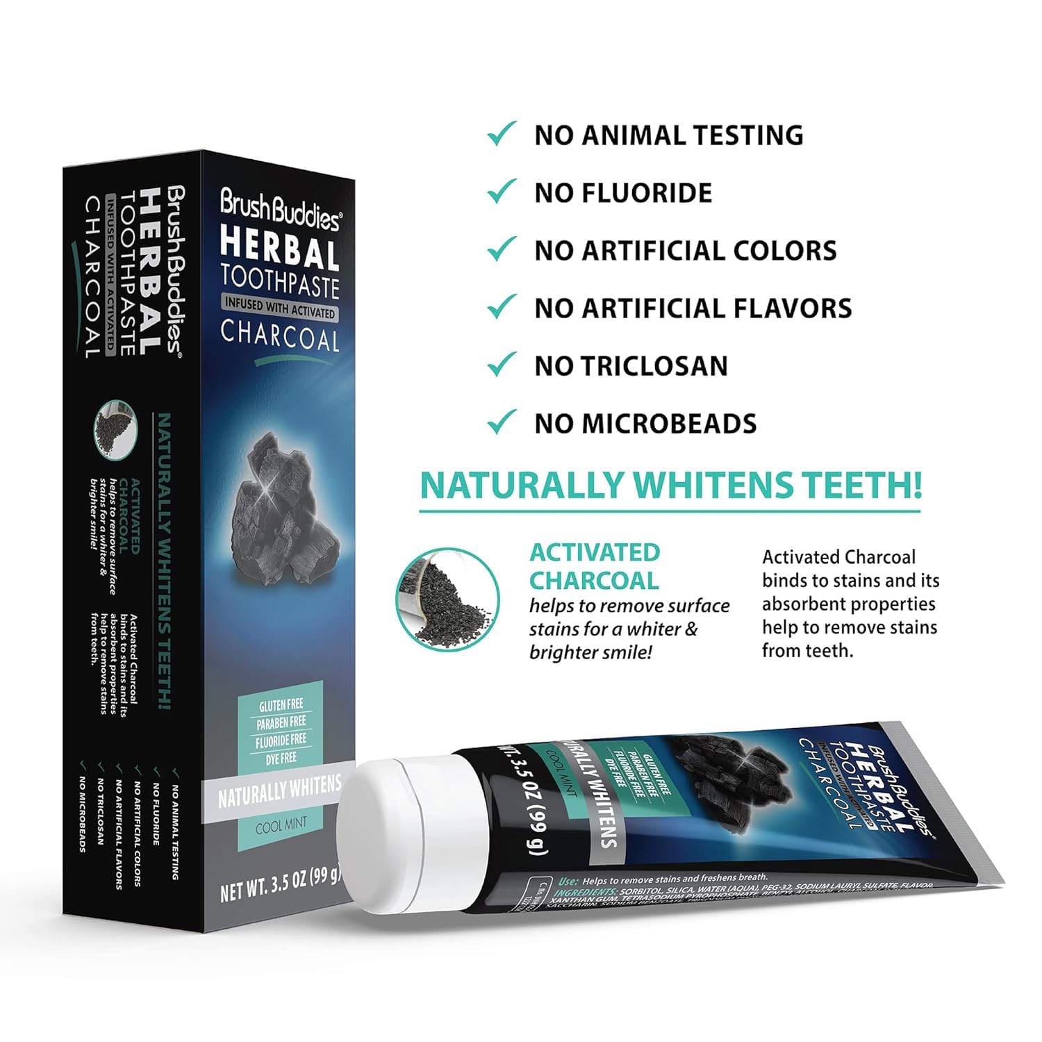 Brush Buddies dentifrice-herbes-aromatiques-frais: haleine durable et fraîche.