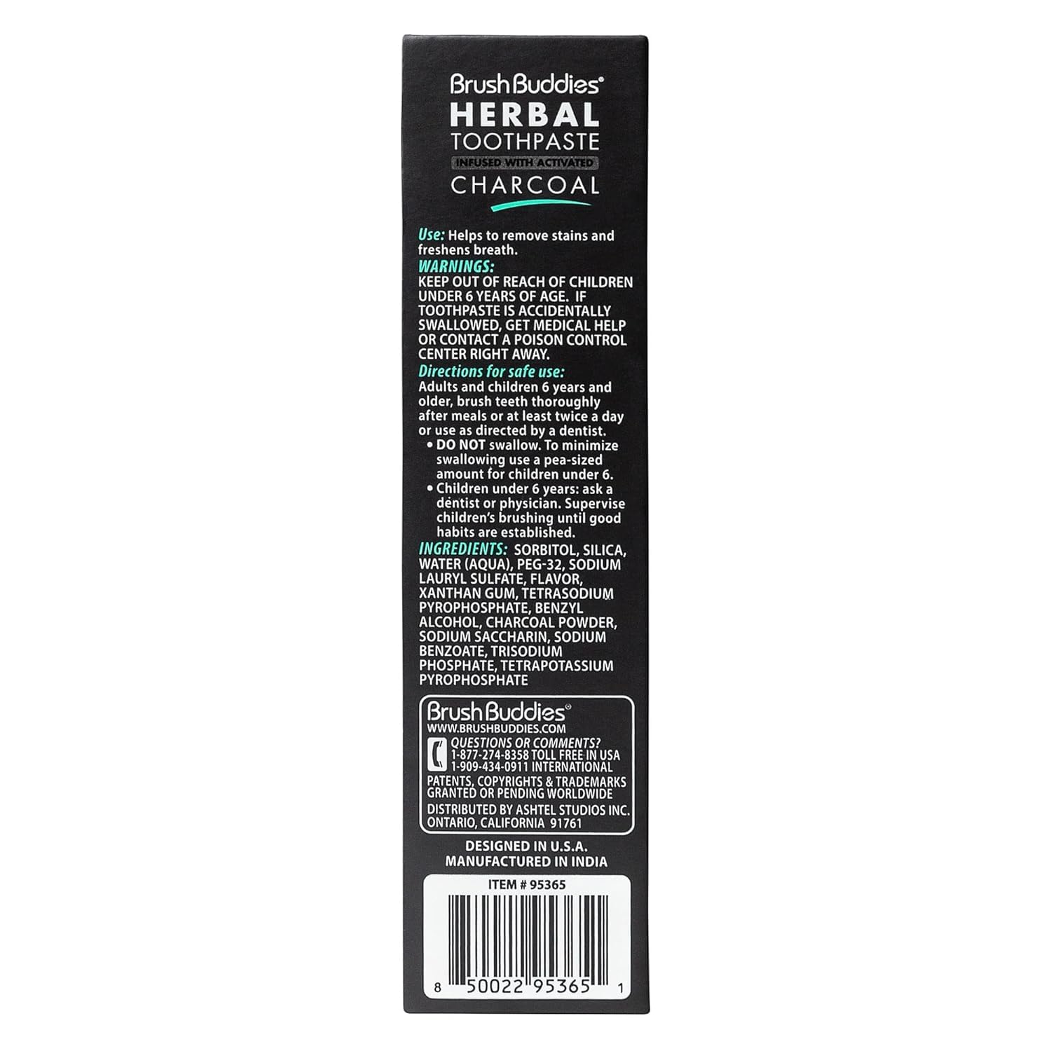 Brush Buddies dentifrice menthe fraîche – sensation rafraîchissante après brossage.