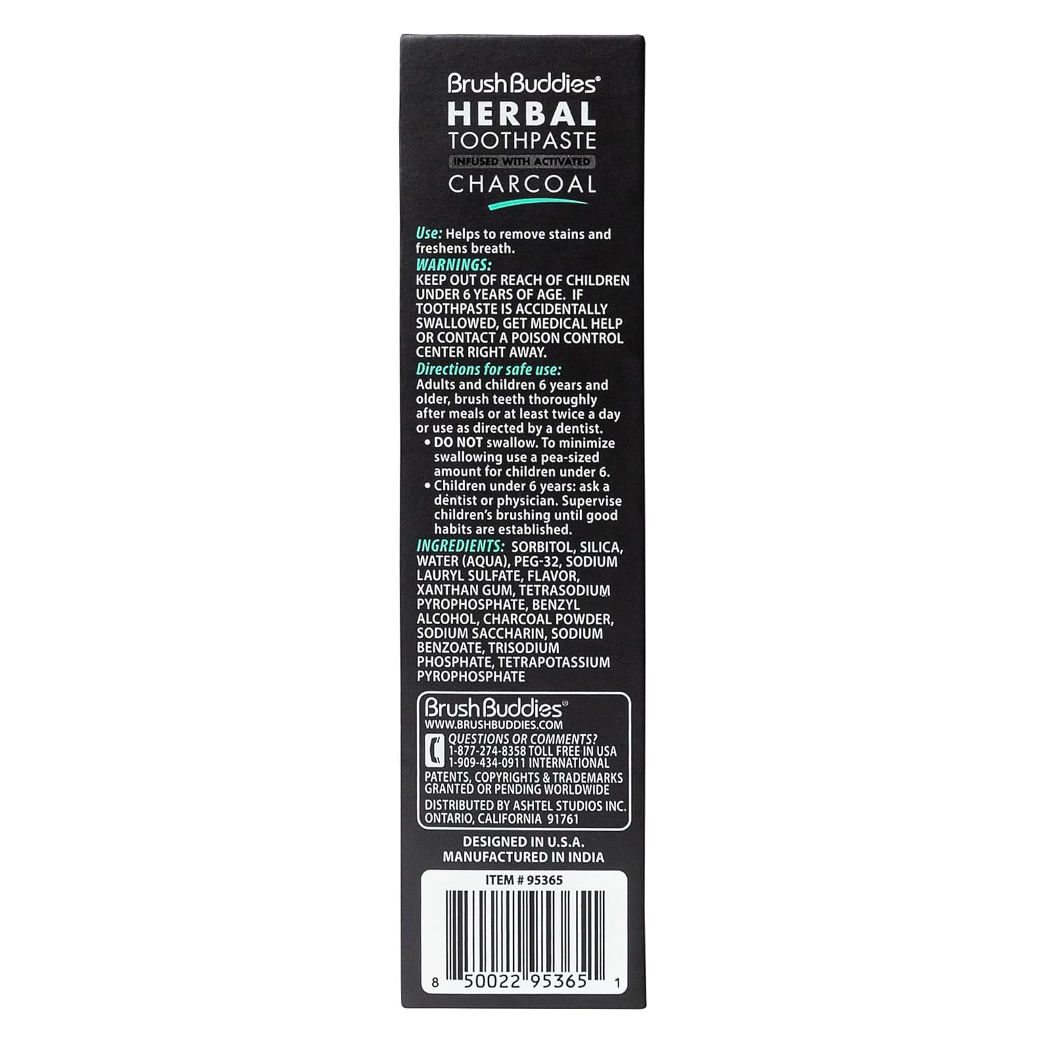 Brush Buddies dentifrice menthe-fraiche: sensation de fraîcheur après brossage.