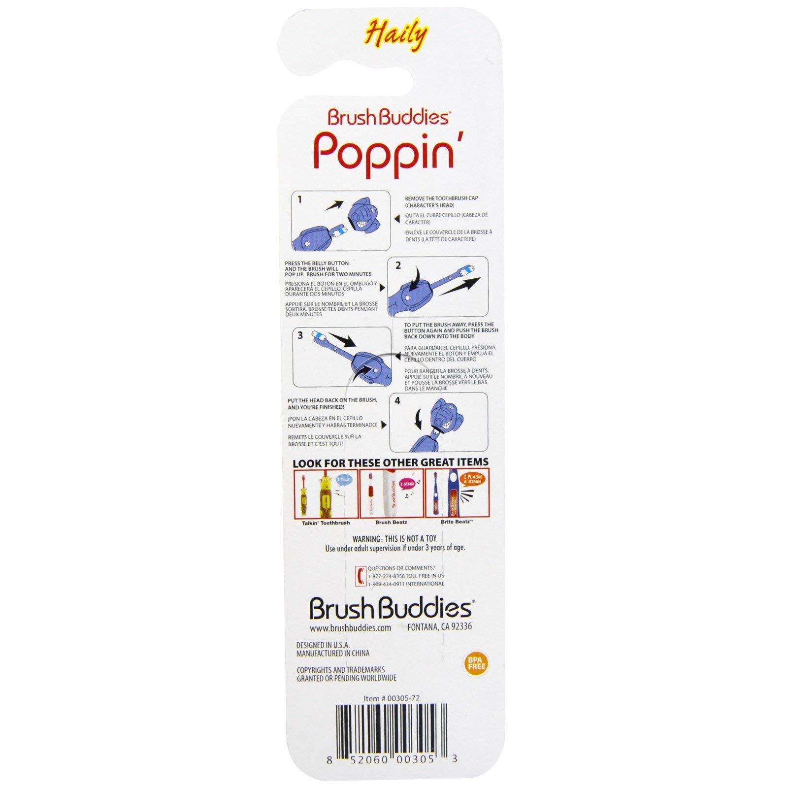 Brush Buddies Haily : enfant se brossant les dents dans la routine quotidienne.