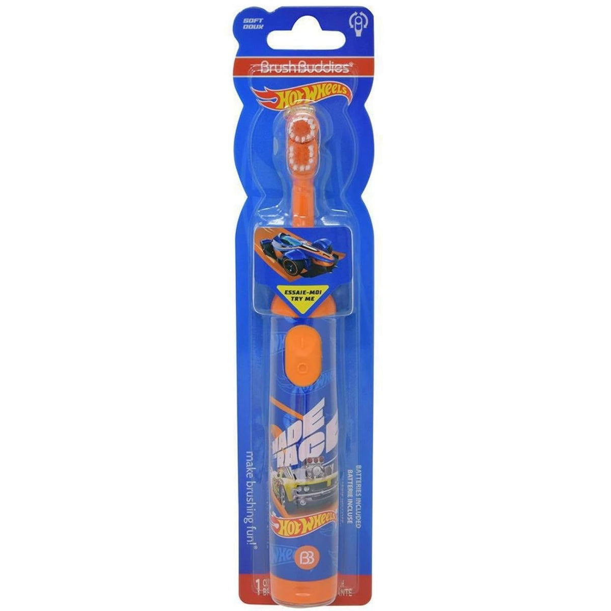 Brush Buddies Hot Wheels, brosse électrique pour enfant facilitant le brossage