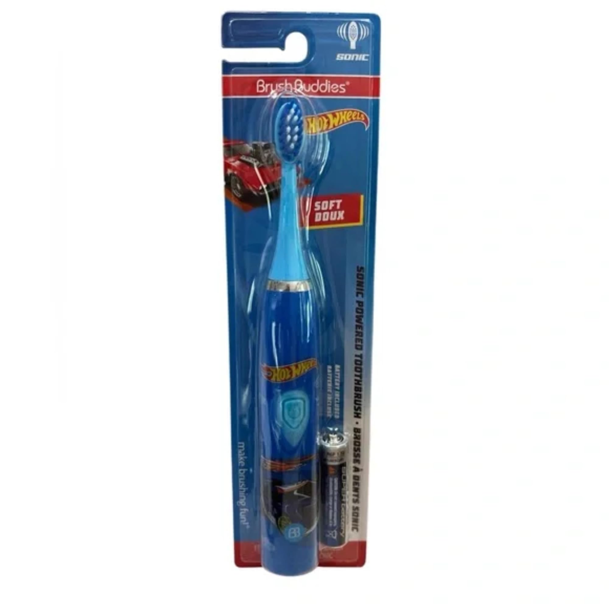 Brush Buddies Hot Wheels - idéal pour enfants 3 ans et plus