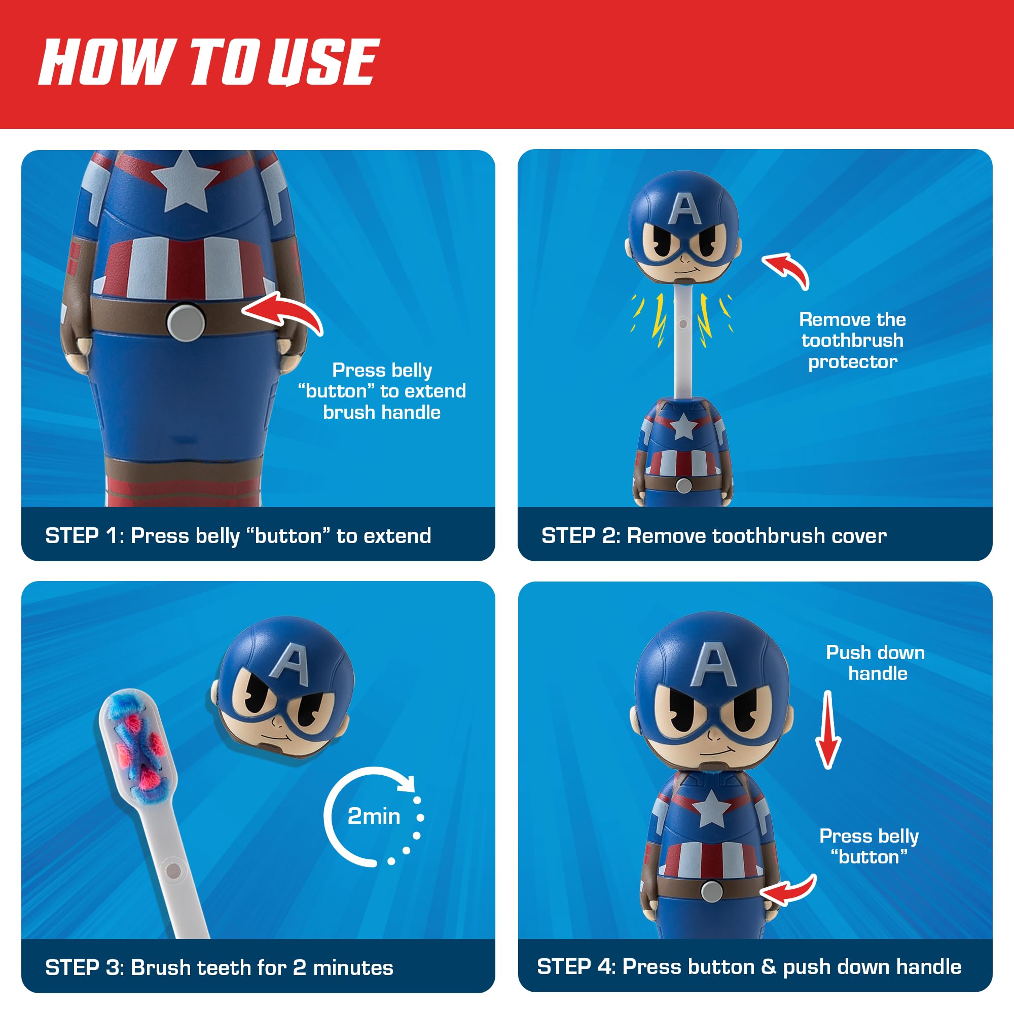 Capuchon de tête héroïque protège la brosse lors du voyage.