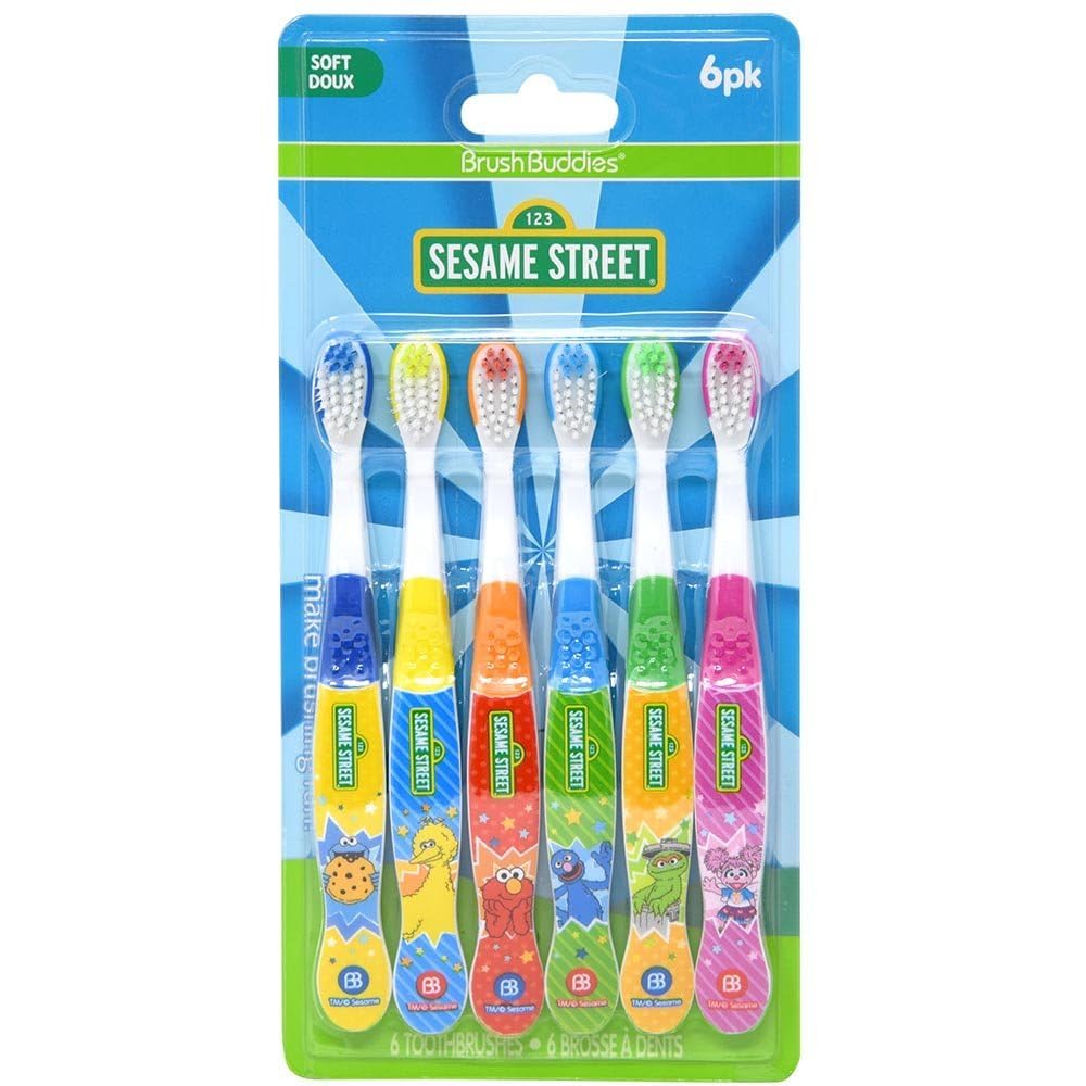 Brosse Brush Buddies Sesame Street pour enfants, design amusant rendant le brossage agréable