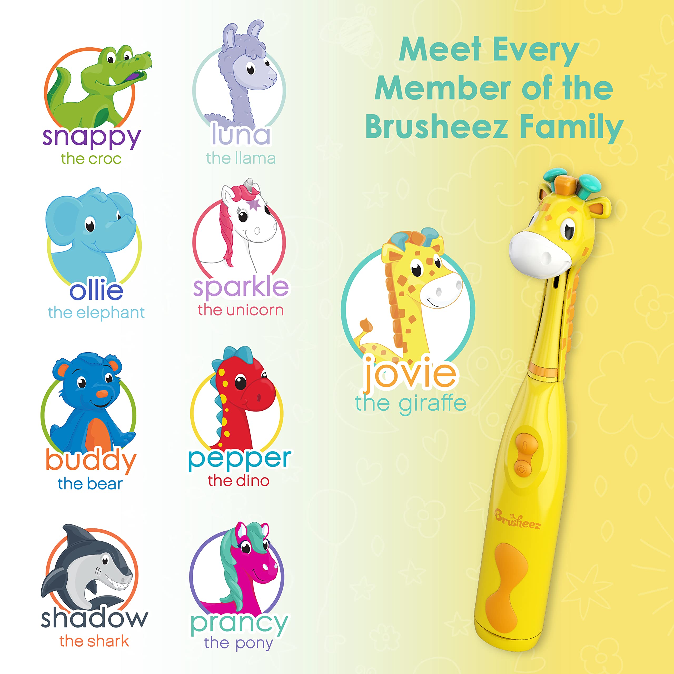 Brosse Brusheez sans BPA et sécurité certifiée pour les enfants.