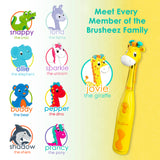 Brosse Brusheez sans BPA et sécurité certifiée pour les enfants.