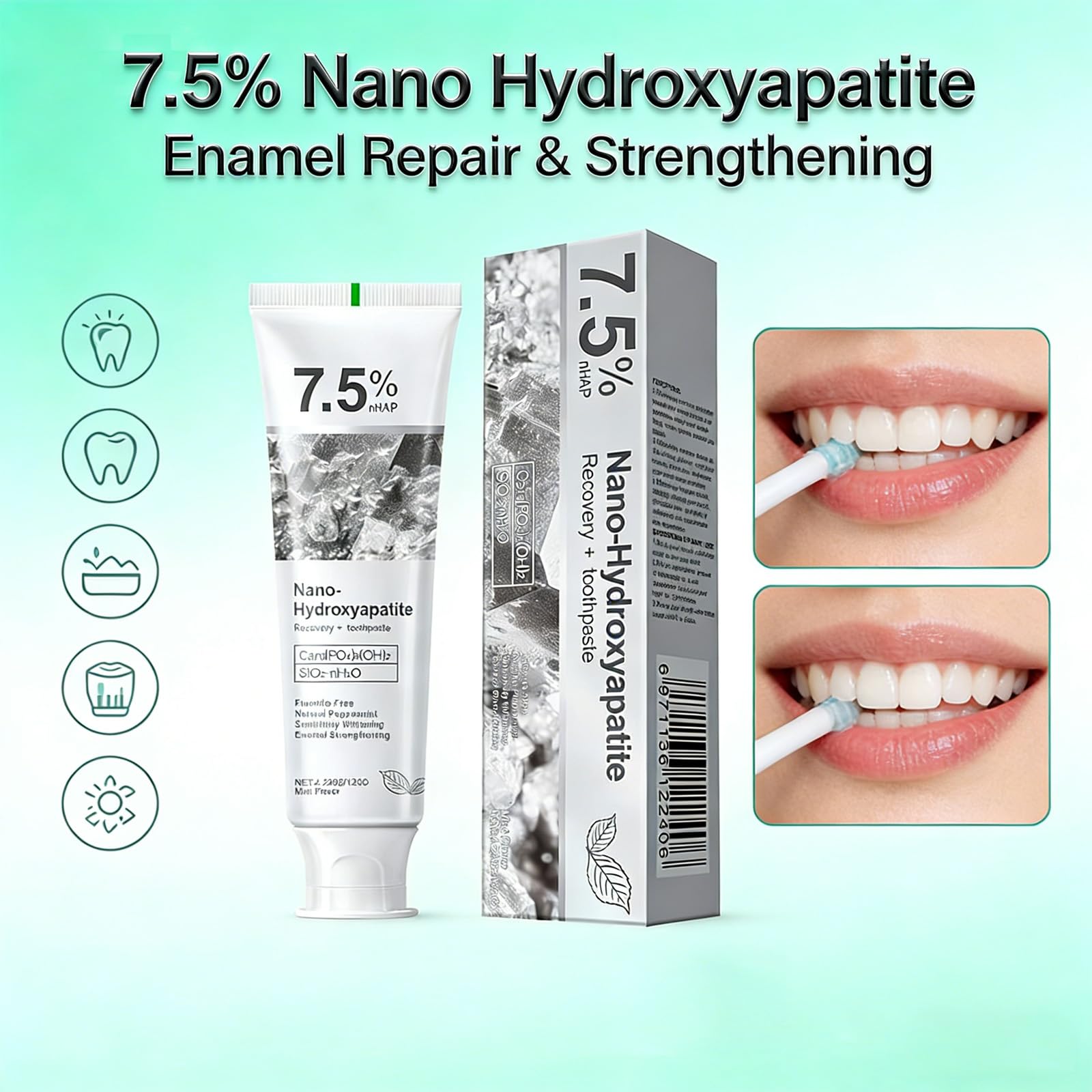 Bryte Labs dentifrice hydroxyapatite 7-5 effet sur l'émail peut aider.