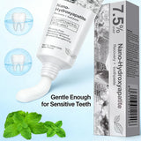 Bryte Labs dentifrice hydroxyapatite texture crème douce pour brossage agréable.