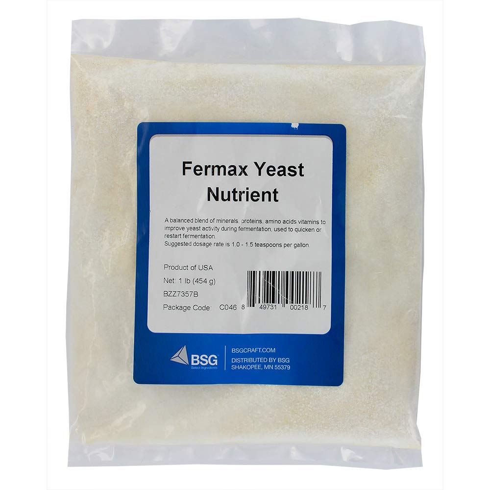 BSG Fermax levure nutrient vue produit avec étiquette et suggestion pour une fermentation fluide