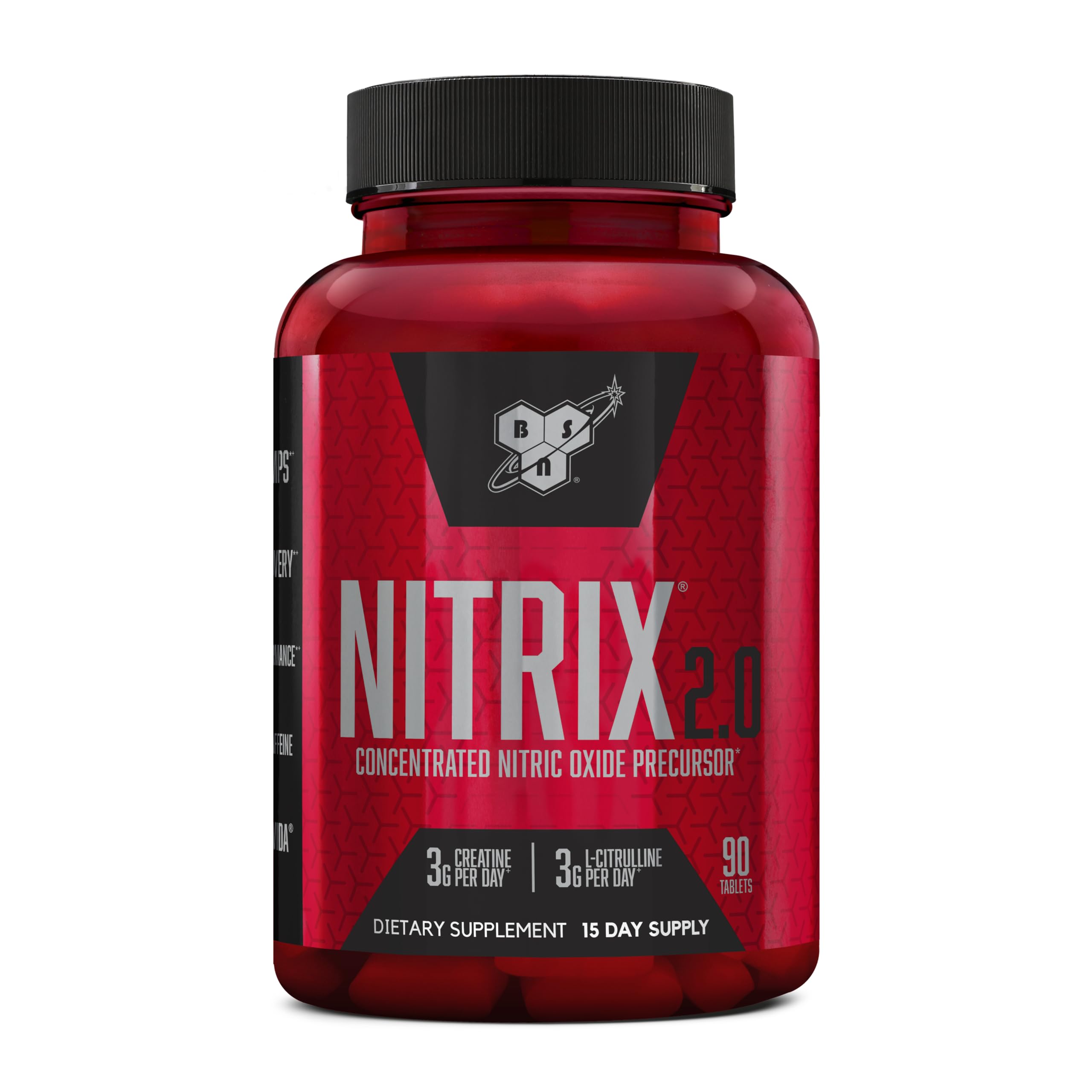 BSN NITRIX 2.0 – bouteille visible, soutien potentiel à l’endurance et récupération.