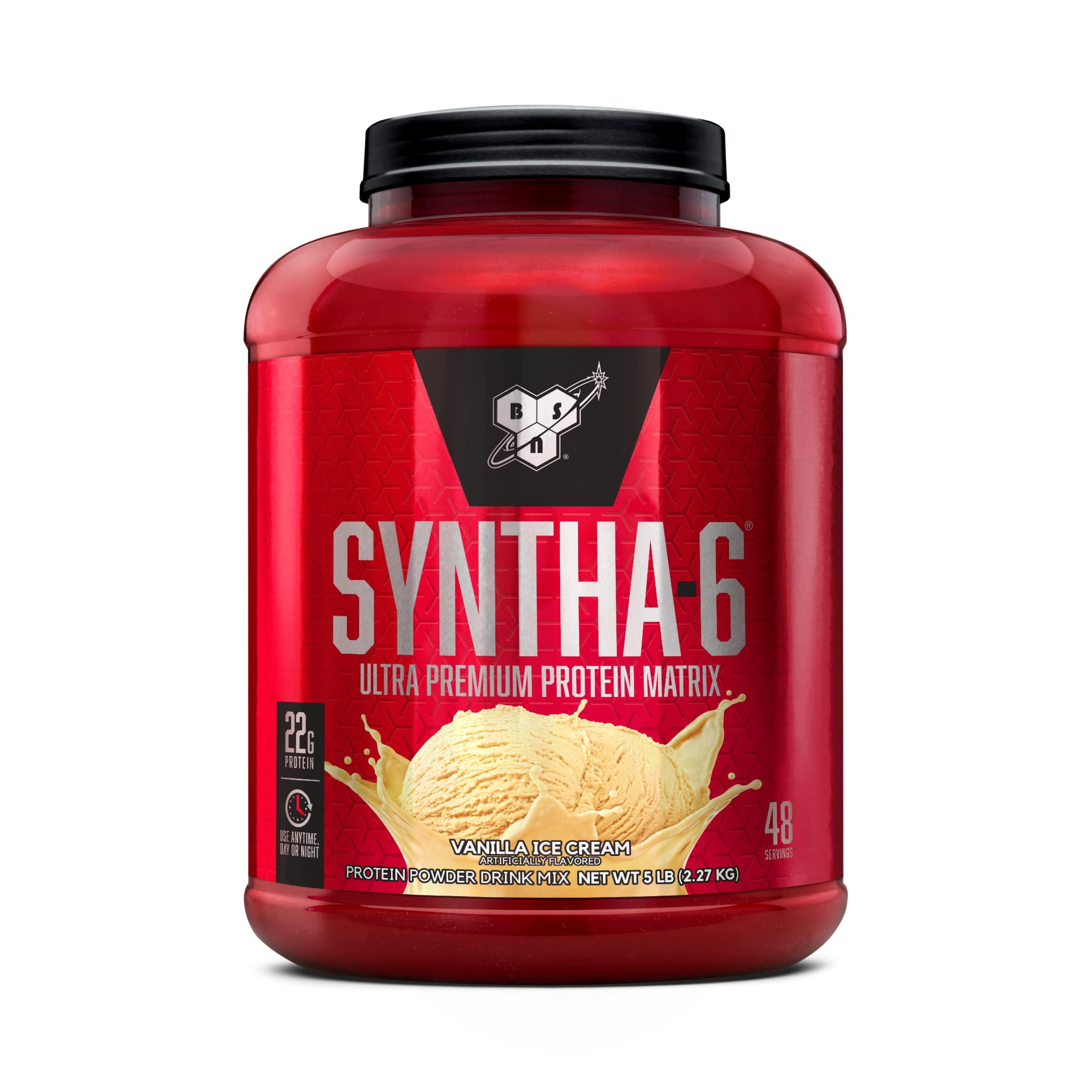 BSN SYNTHA-6: bouteille protéinée vanille crème pour récupération et apport protéique quotidien.