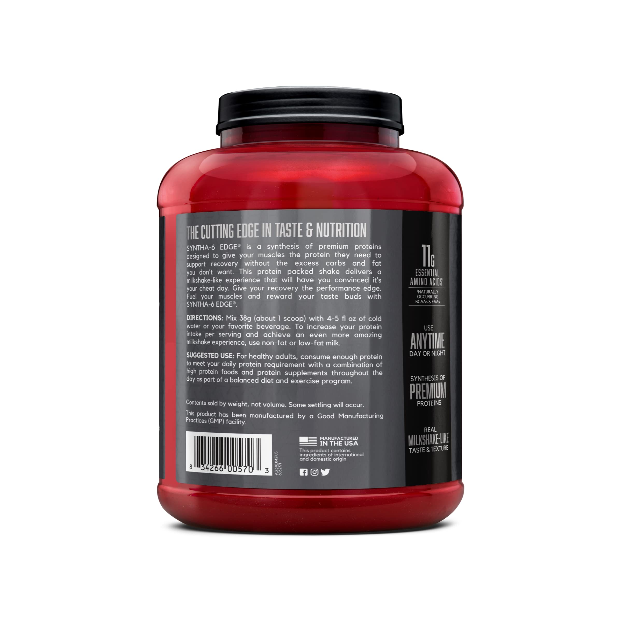 BSN SYNTHA-6 Edge isolat protéine lait, faible sucre et goût vanille
