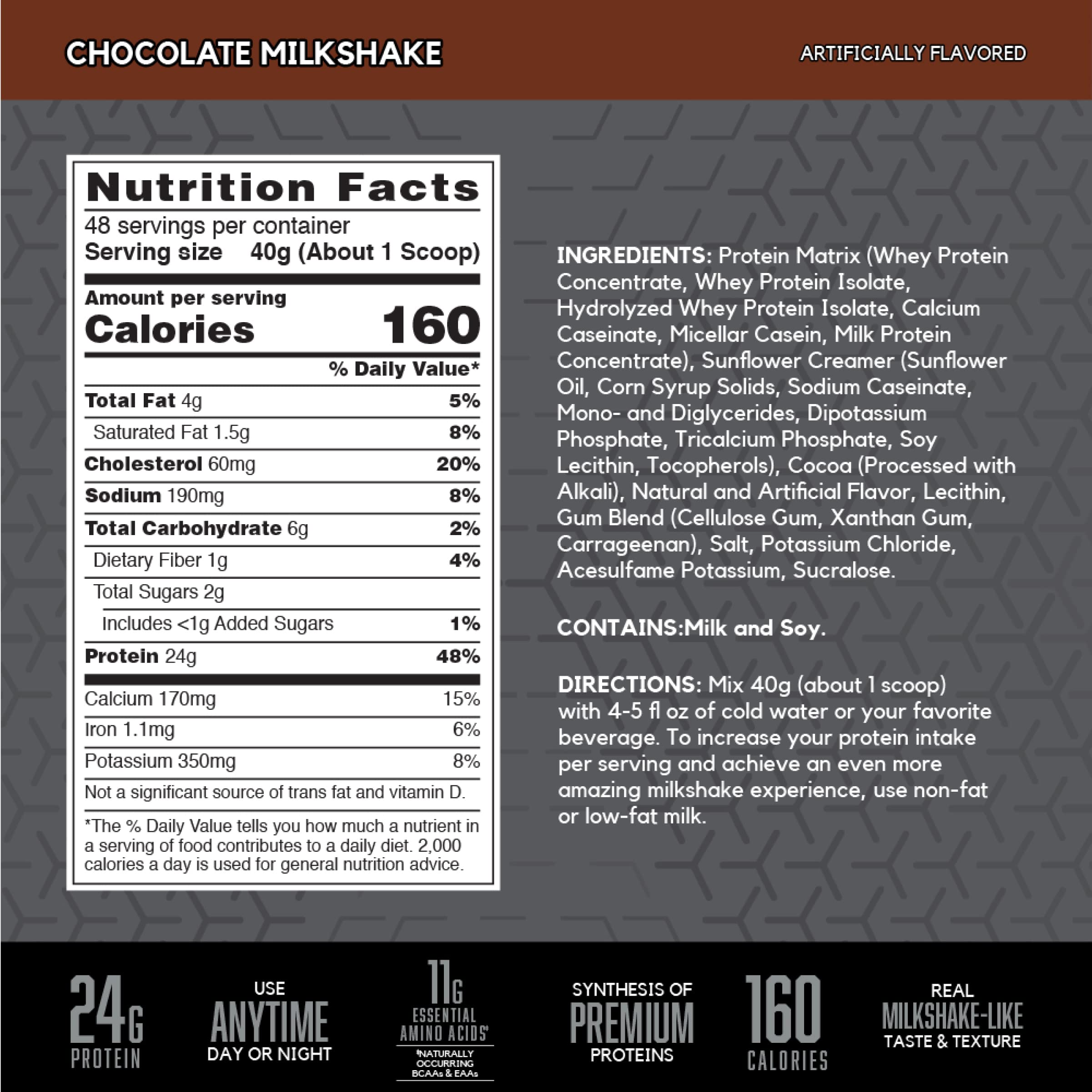 BSN SYNTHA-6 EDGE melange chocolat cremeux dans un verre.