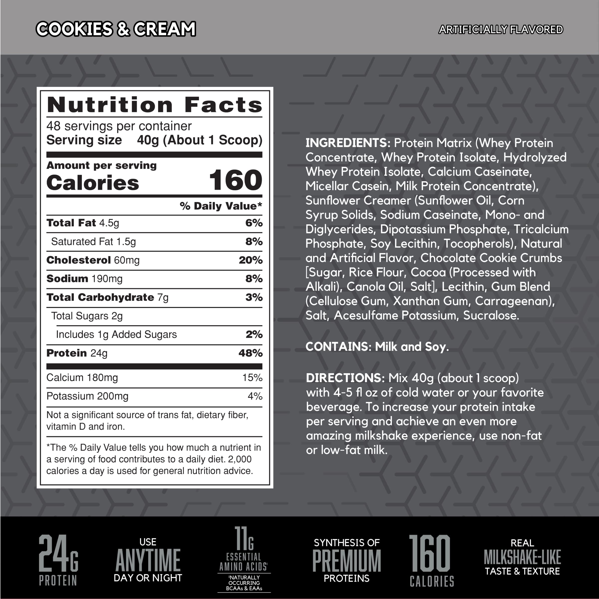 BSN SYNTHA-6 EDGE – poudre-protéine cookies-et-creme, texture crémeuse rappelant un lait frappé.