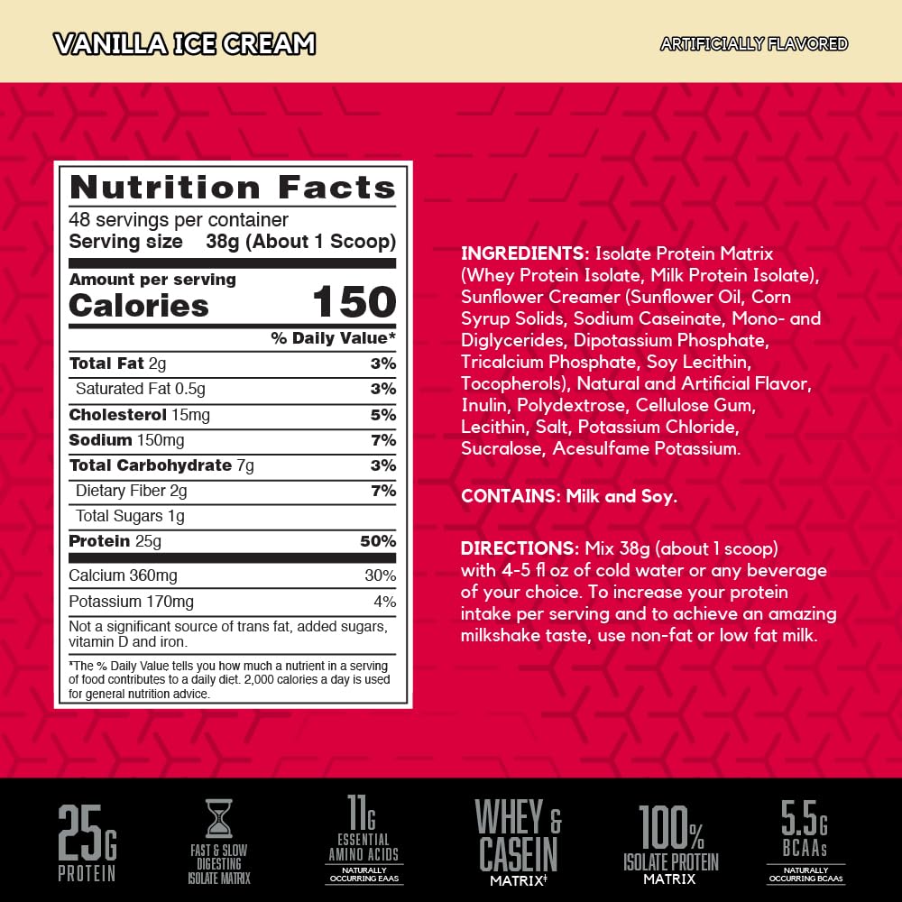 BSN SYNTHA-6 ISOLATE cuillère-doseuse vanille-glace prête à mesurer.