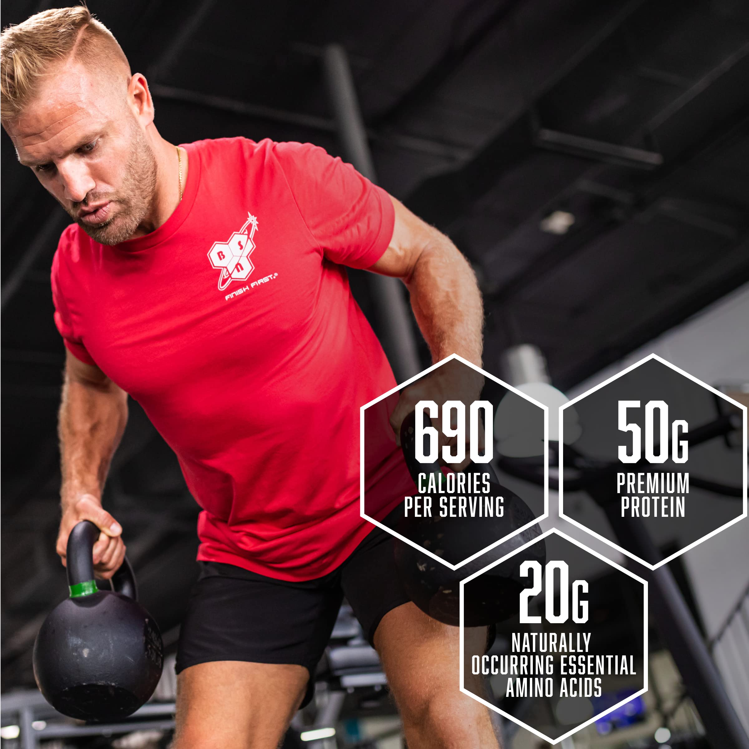 BSN True-Mass melange proteine-glucides, texture onctueuse et saveur vanille