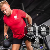 BSN True-Mass melange proteine-glucides, texture onctueuse et saveur vanille