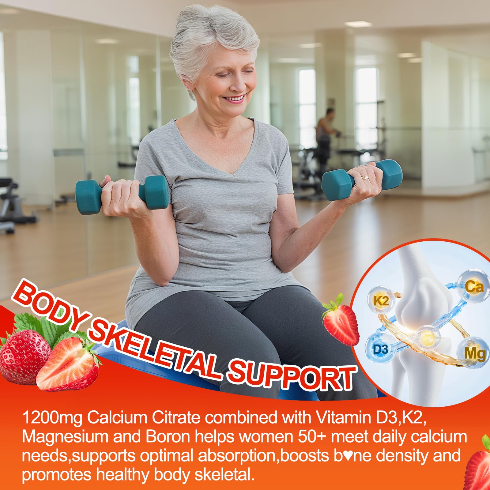 BSSTABBON calcium citrate gummies, sans gélatine, option végan.