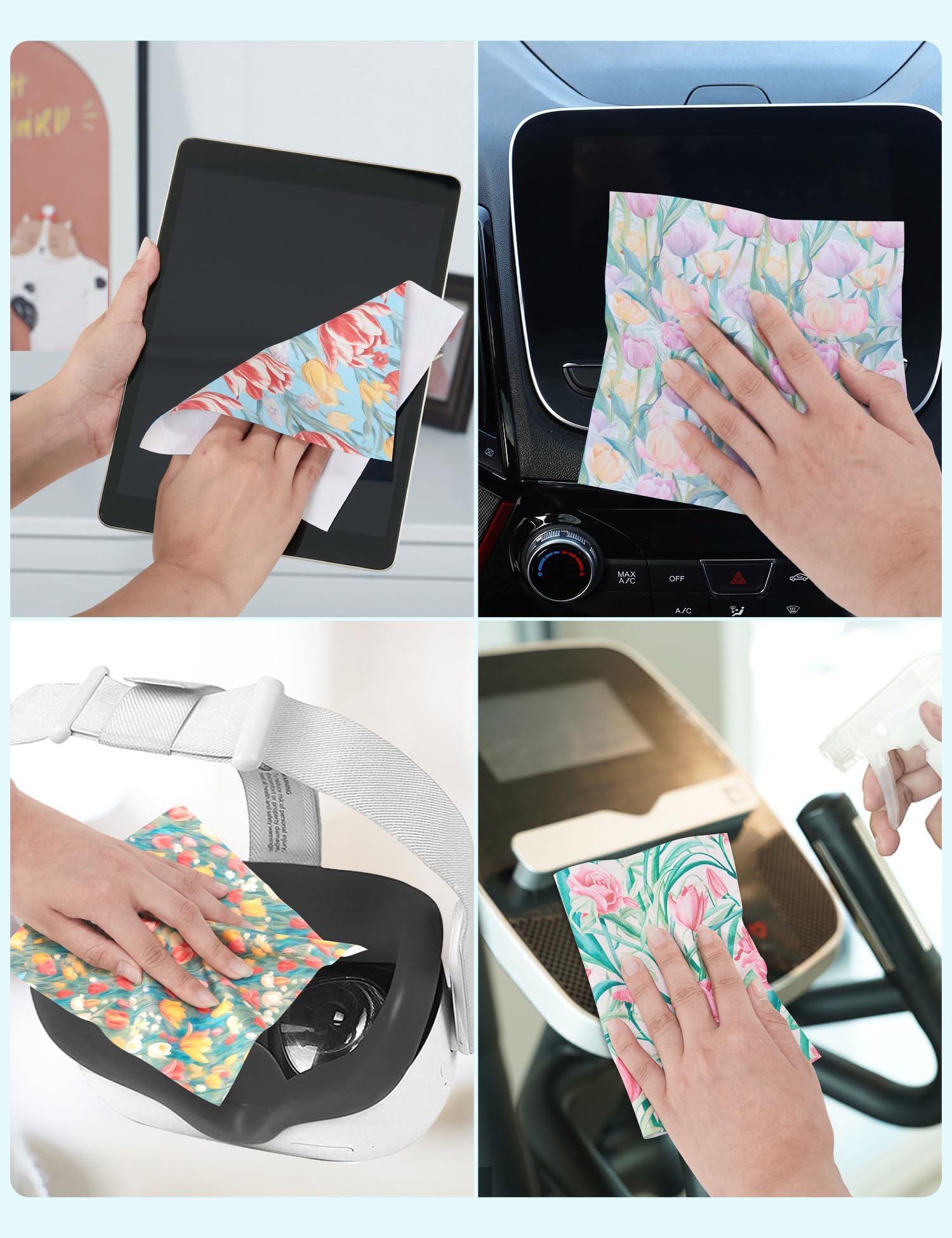 BszykzDXI tulipes design chiffon pour écrans et téléphone sans rayures