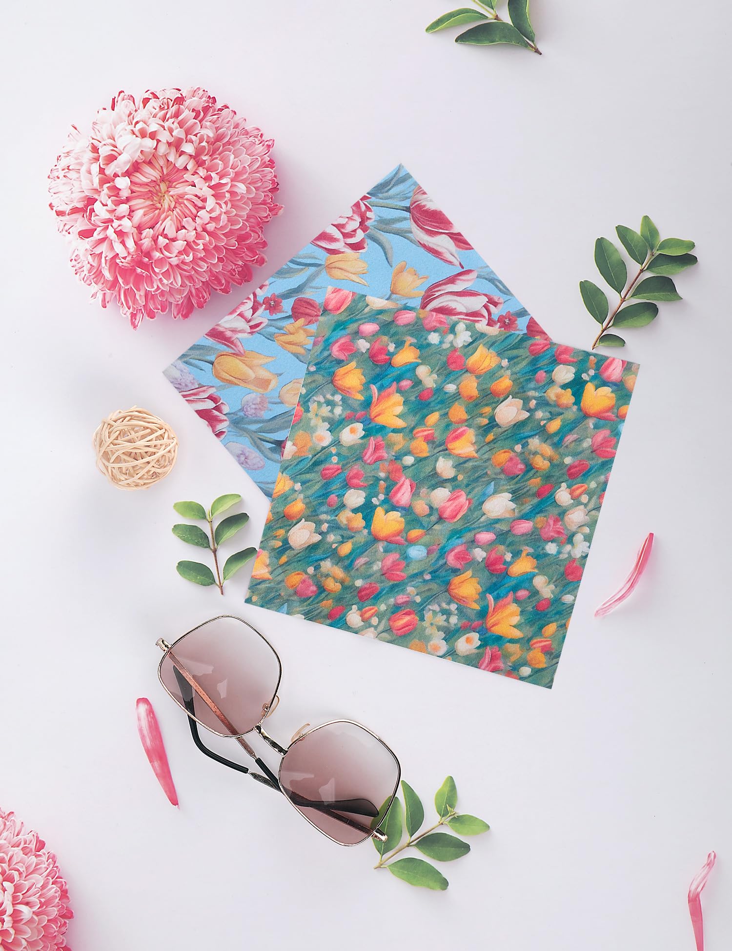 BszykzDXI chiffon floraux ensemble de six chiffons tulipes pour tous vos écrans