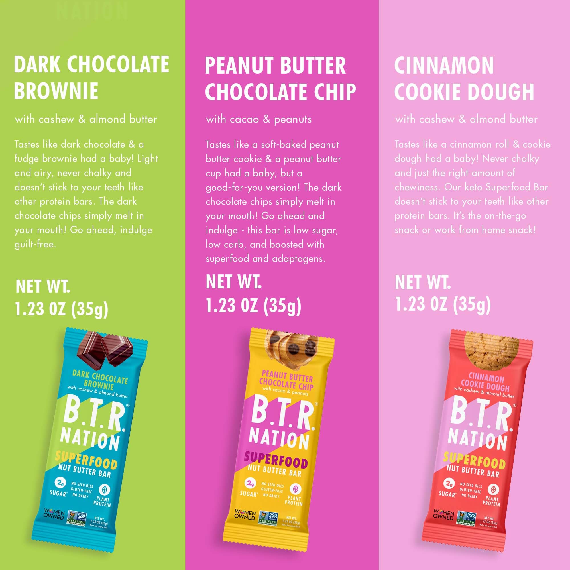 Barre B.T.R. Nation Bar Cannelle Pâte Douce – collation keto végan.