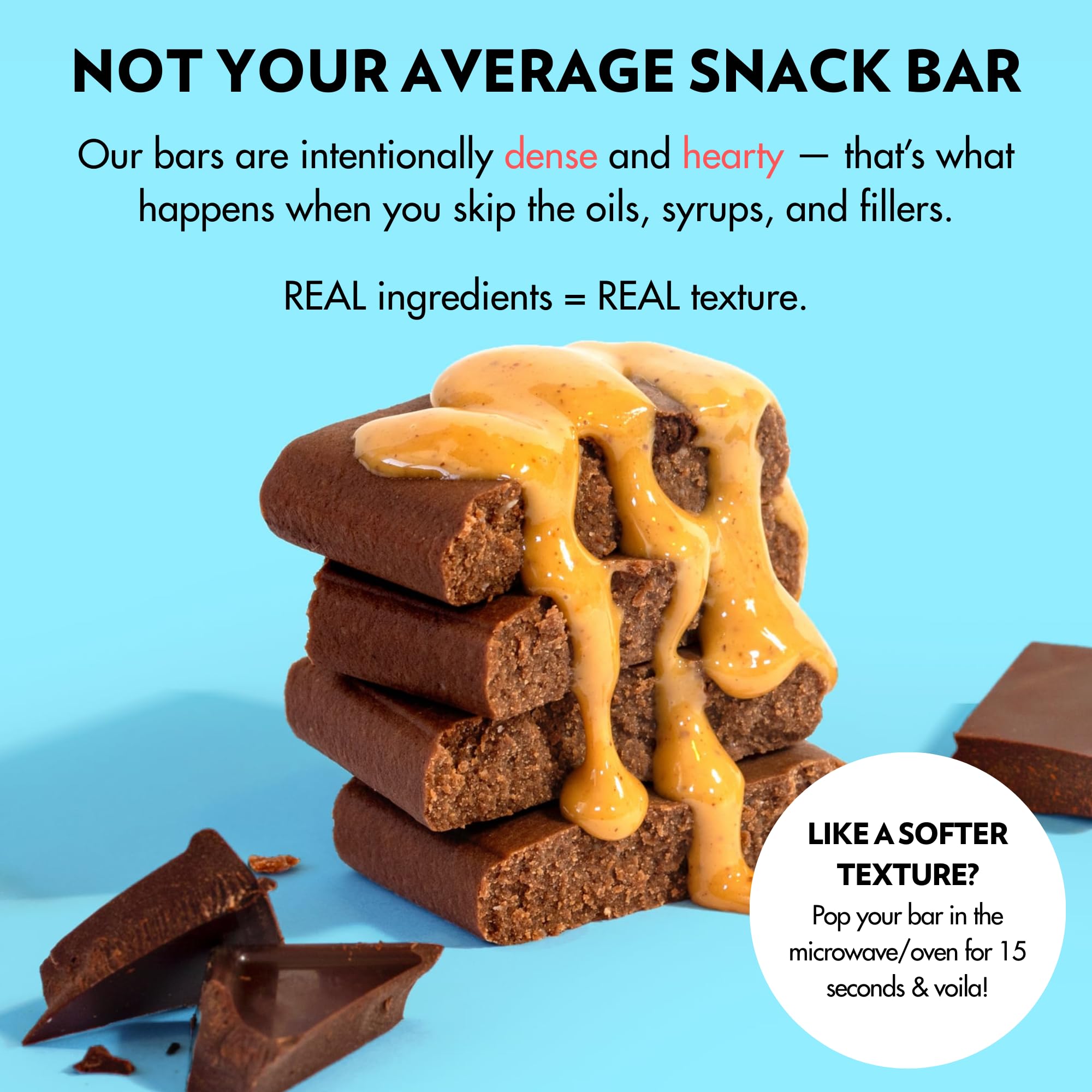 Barre B.T.R Nation brownie recharge sans sucre ajouté et édulcorants.