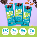 Sans gluten, lactose et soja, option végane B.T.R Nation brownie recharge.